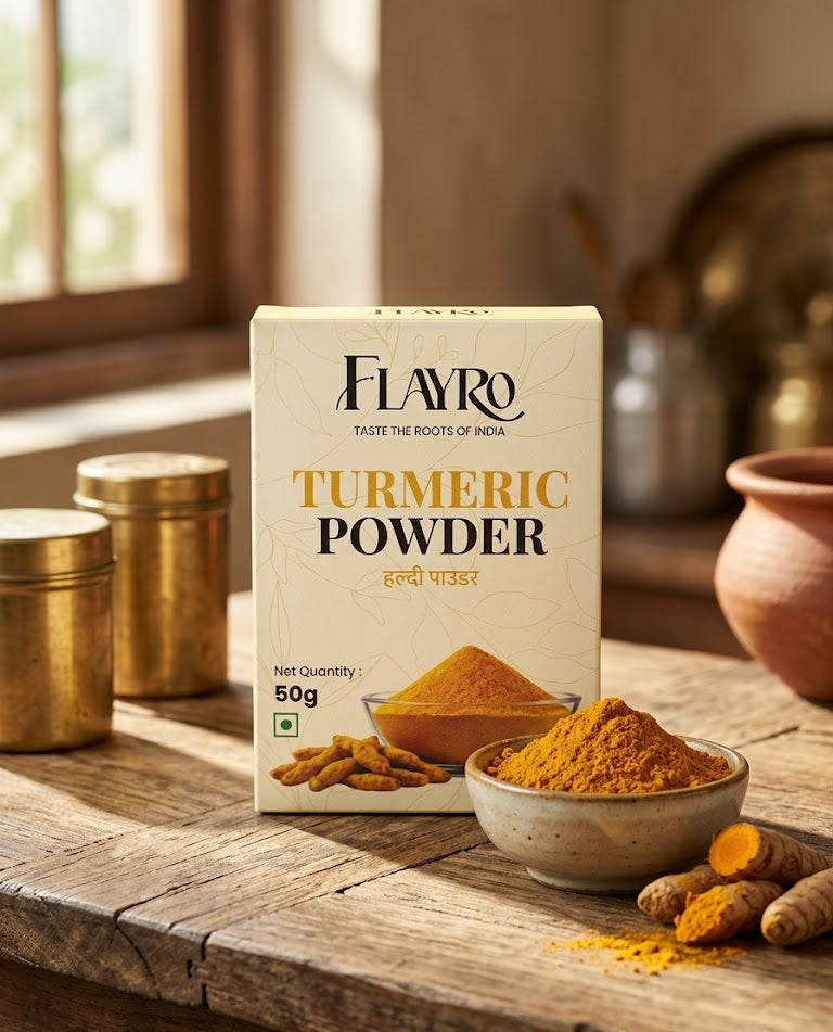 Flayro - Premium Turmeric Powder || Haldi Powder 50gm