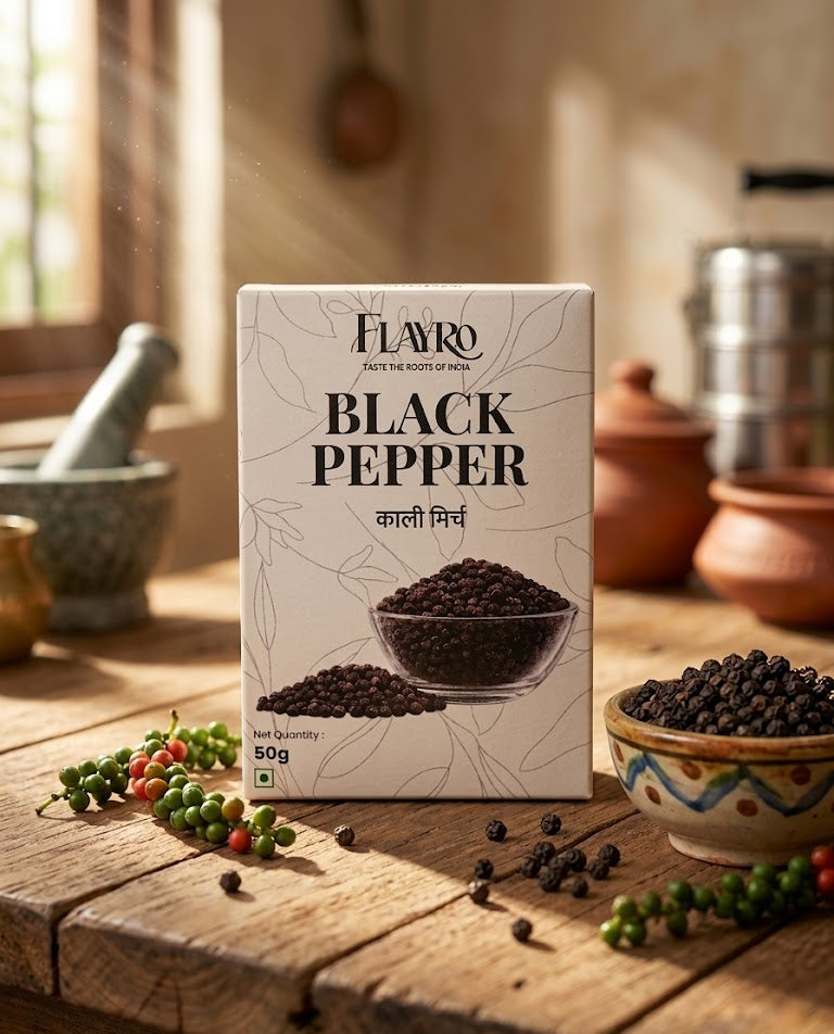 Flayro - Premium Black Pepper || Kali Mirch 50gm